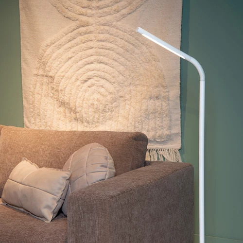 Lucide GILLY - Rechargeable Floor reading lamp - Battery pack - LED Dim. - 1x6W 2700K - White - atmosphere 1